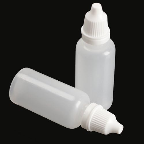 واو لايف زجاجات قطارة Wowlife Clear 5 مل/10 مل/8 مل/15 مل/20 مل/30 مل/50 مل من البلاستيك الأبيض الفارغة القابلة للضغط 50 قطعة قطارة سائلة للعين مع أغطية (30 مل) - Image 3